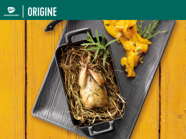 Recette - Caille de Challans rôtie au foin, Transgourmet Origine