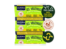 Coquillettes végétales au blé et pois chiche hve