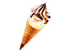 Cône vanille feuilleté